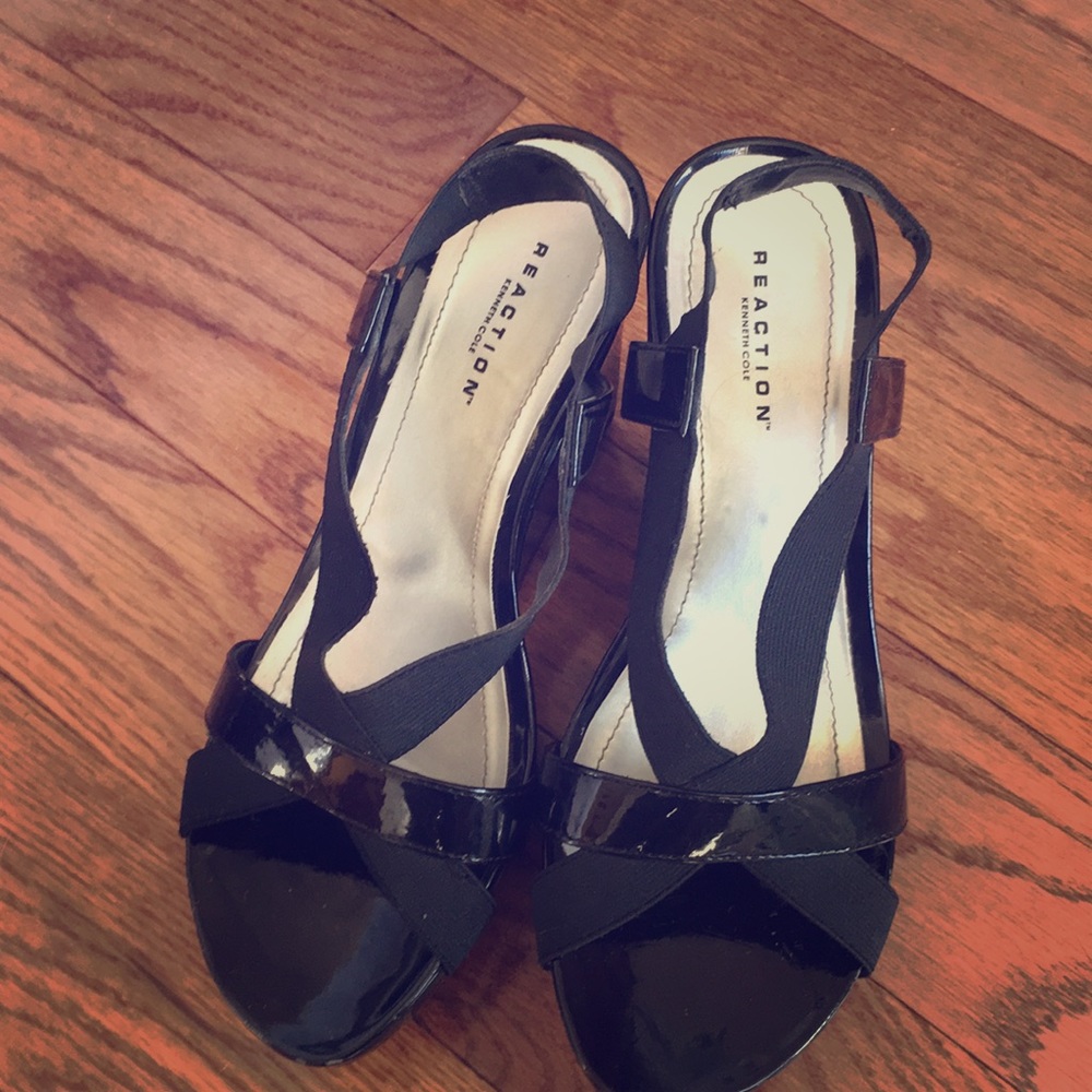 Kenneth Cole Reaction high heel wedge sandals